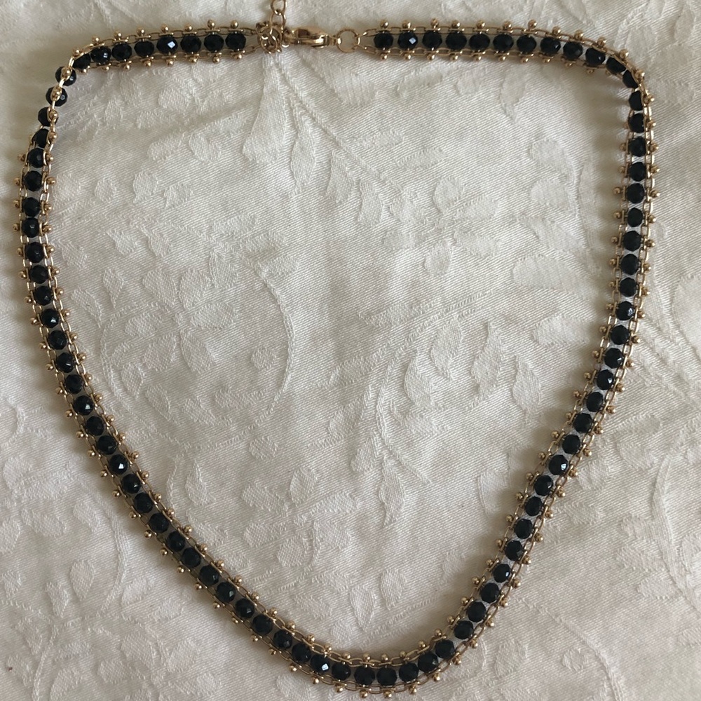 adjustable black and gold brandy melville necklace